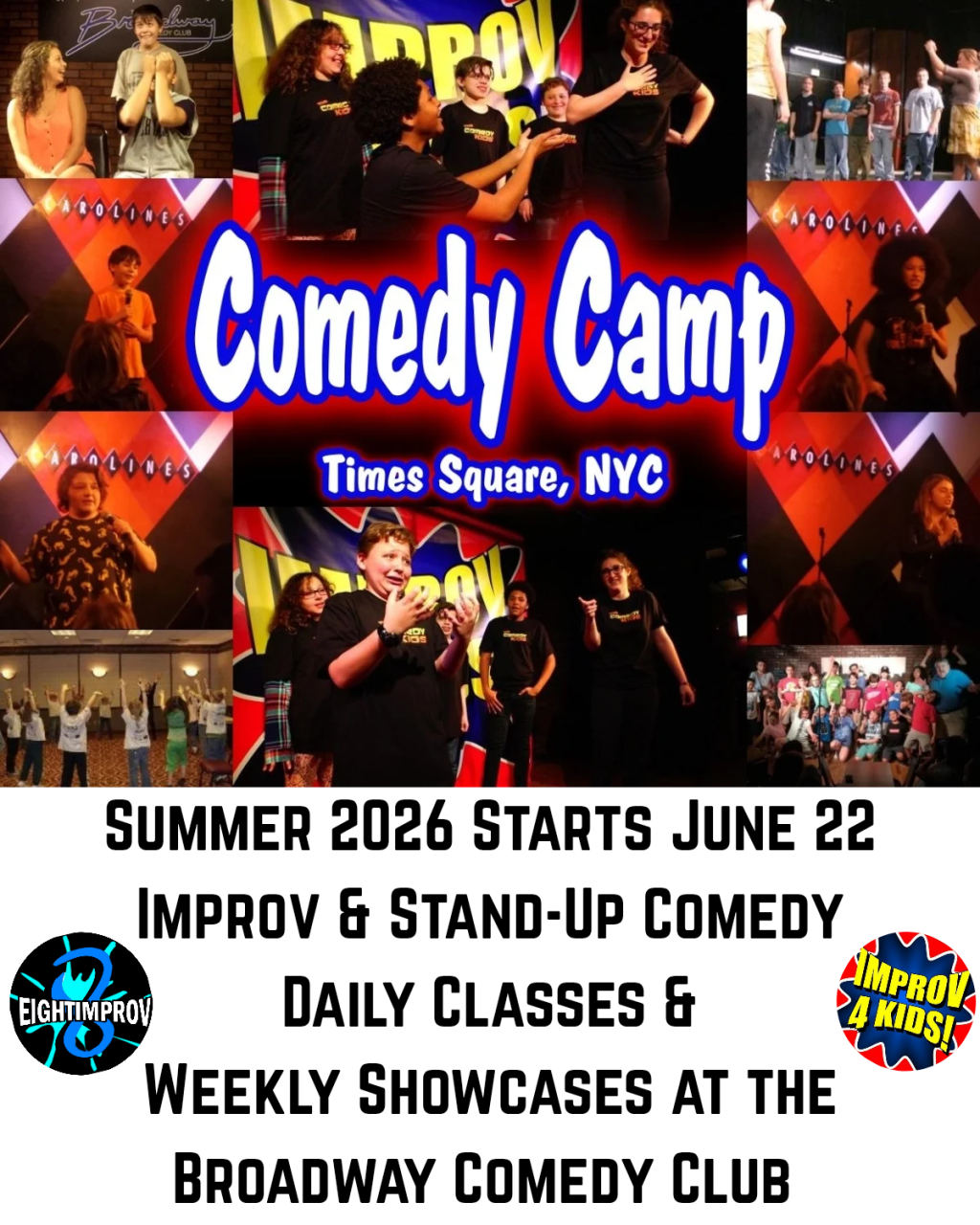 Summer Comedy Camp WEEK TWO&nbsp;ITINERARY